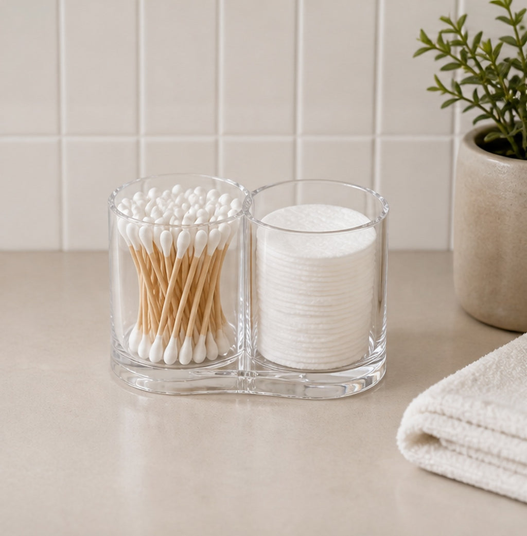 Cozy Haven Clear Cotton Pad Holder lifestyle image 2