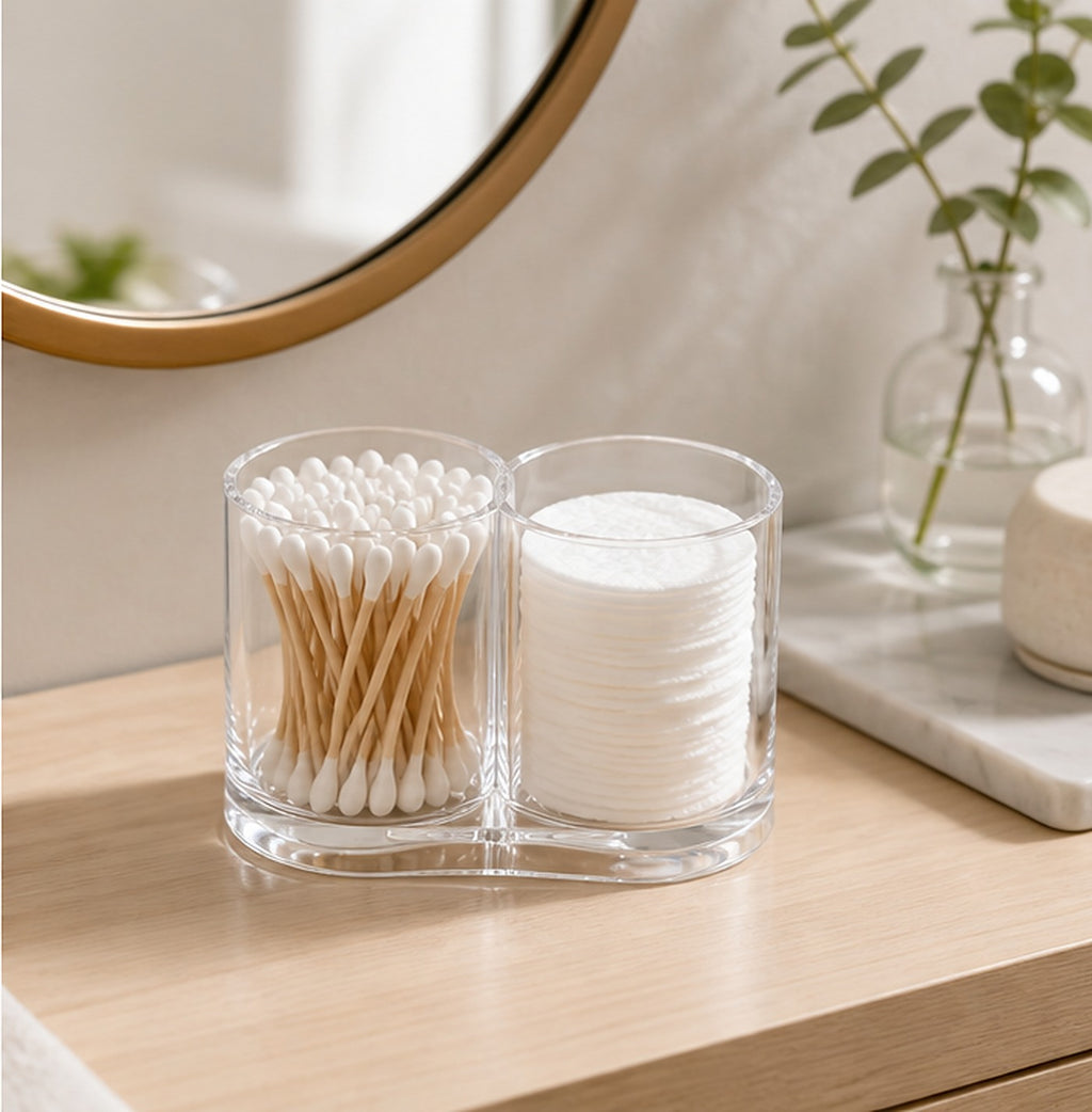 Cozy Haven Clear Cotton Pad Holder lifestyle image 3