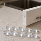 Cozy Haven Clear Silicone Cabinet Door Bumpers - 8 Piece Set organized storage view 1
