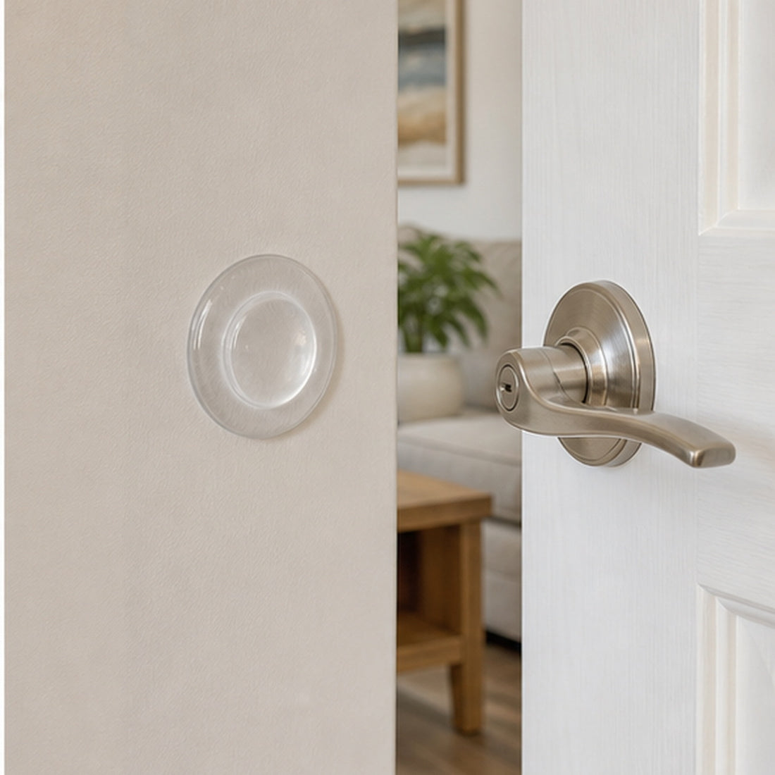 Clear Silicone Door Knob Wall Protector - Single Ring