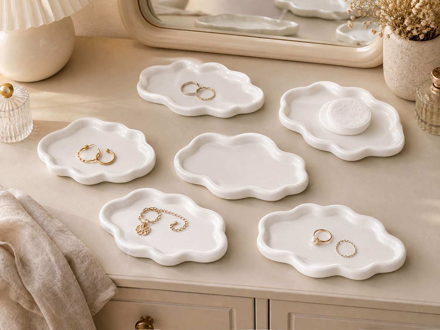 Cozy Haven Cloud Decorative Tray Set lifestyle image 4