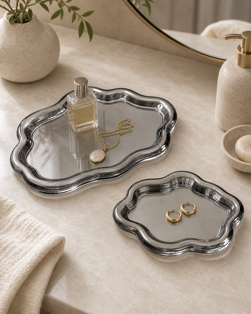 Cozy Haven Cloud Decorative Tray Set lifestyle image 5