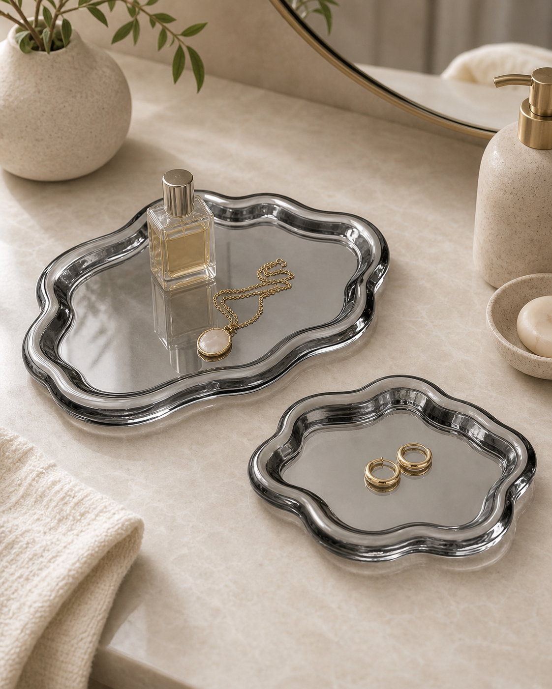 Cozy Haven Cloud Decorative Tray Set lifestyle image 5