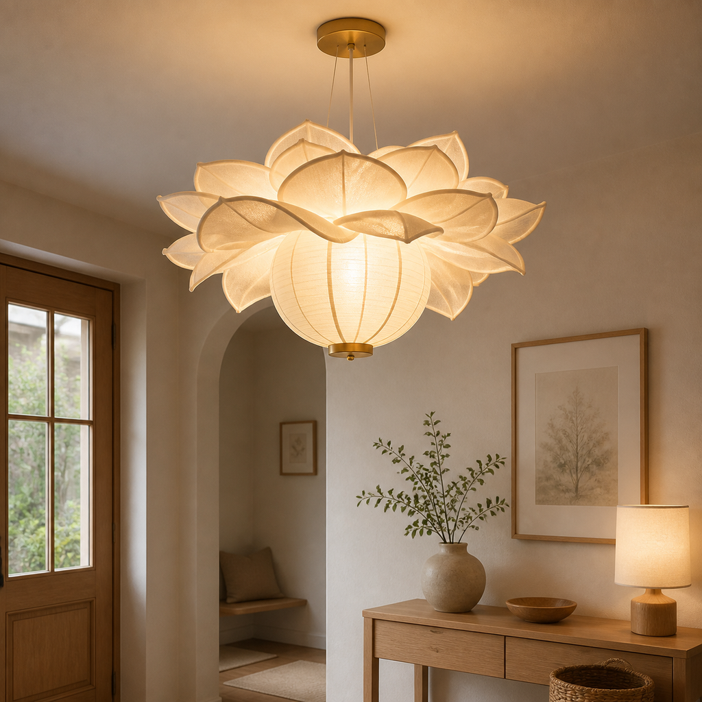 Cozy Haven Cloud Paper Lantern Ceiling Shade - cloud paper lantern ceiling shade warm bedroom lifestyle