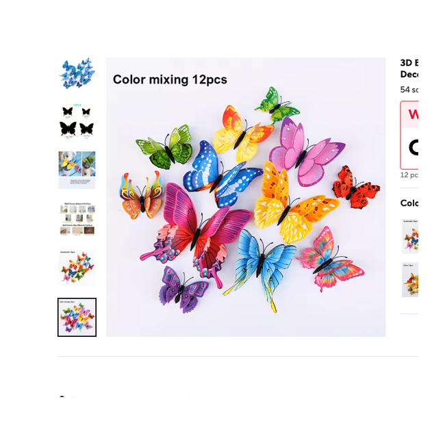 Cozy Haven 3D Butterfly Wall Decal Set - 48 Pack Removable Paper Art Stickers with Magnetic Wings - Bedroom supplier exact visual Color Mixing