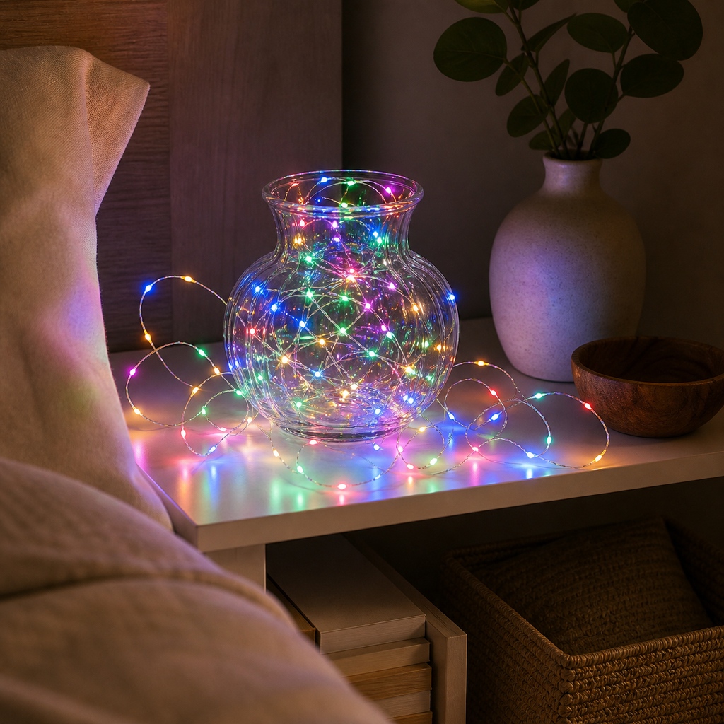 Cozy Haven Battery Copper Wire Fairy Lights lifestyle image 3 for Multicolor