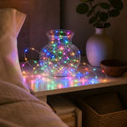 Cozy Haven Battery Copper Wire Fairy Lights styled lighting view 3 for Multicolor