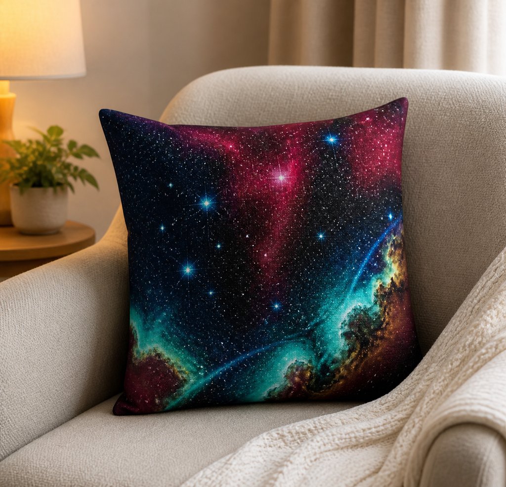 Cozy Haven Constellation Galaxy Cushion Cover lifestyle image 2