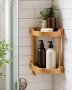 Cozy Haven Corner Bamboo Shower Caddy lifestyle image 1