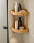 Cozy Haven Corner Bamboo Shower Caddy lifestyle image 4