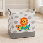 Handled Toy Storage Basket - lion square medium empty hero