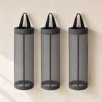 Wall-Mounted Grocery Bag Holder - gray three piece
