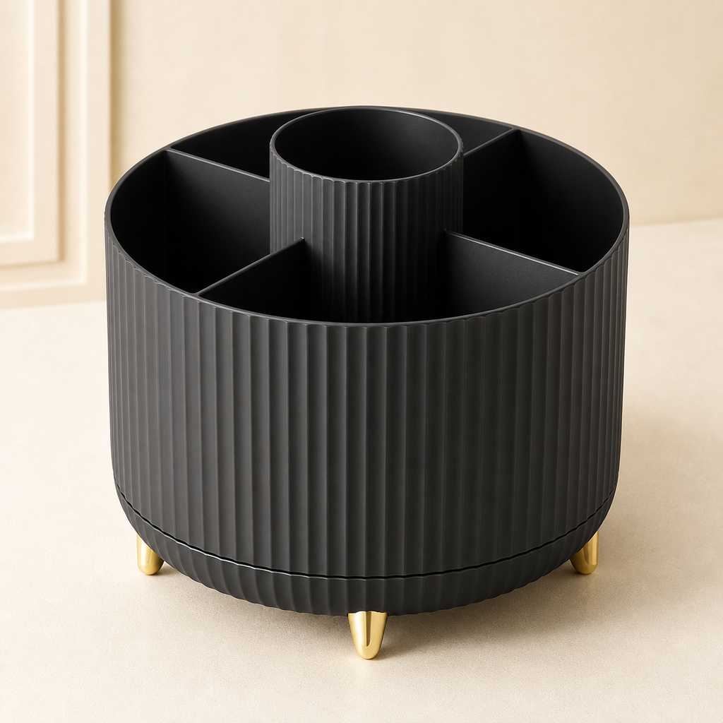 Makeup Brush Holder Organizer - black 360 empty organizer