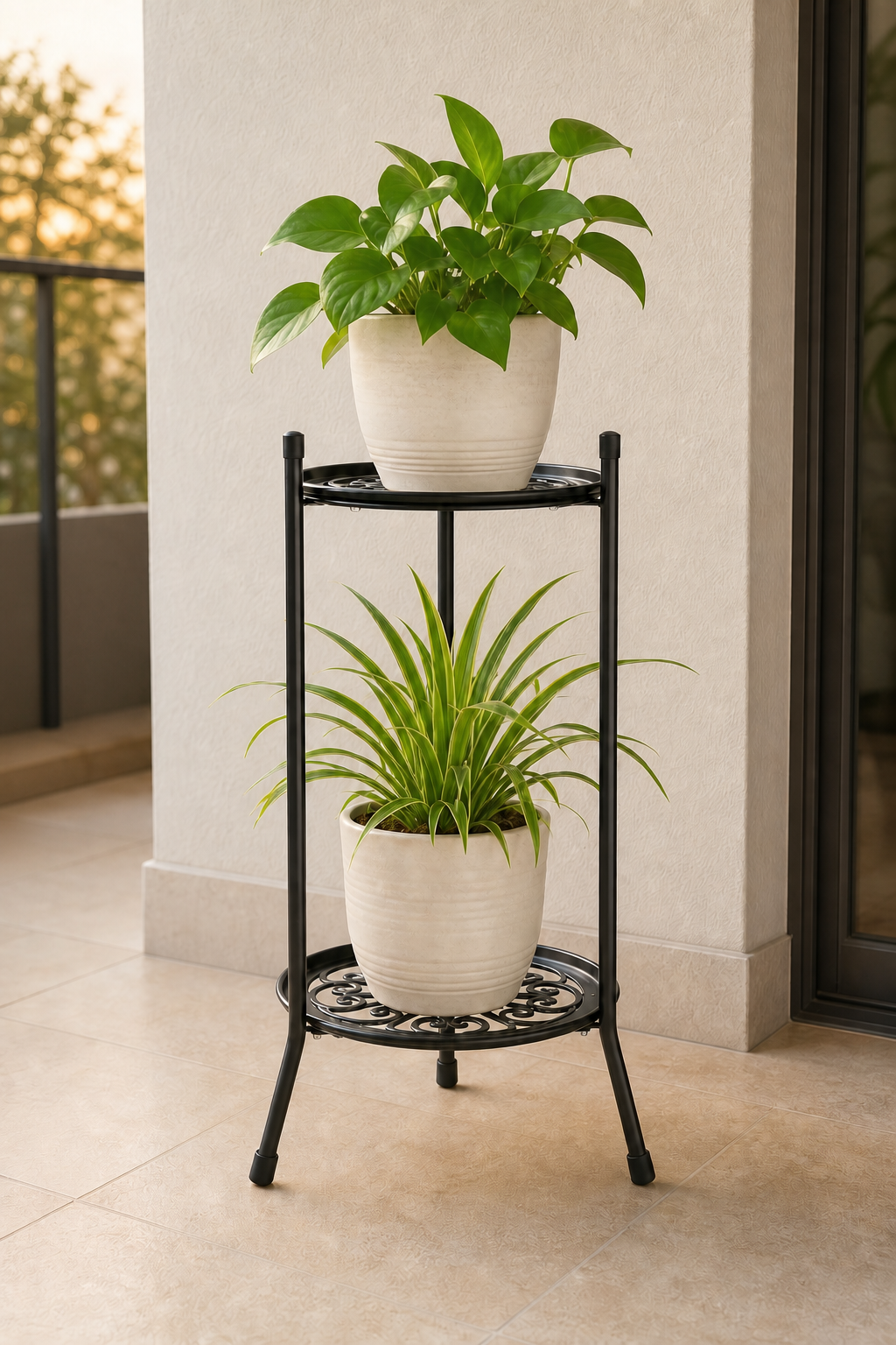 Two-Tier Metal Plant Stand