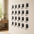 Cozy Haven Adhesive Wall Hooks - 20 Piece — angle view