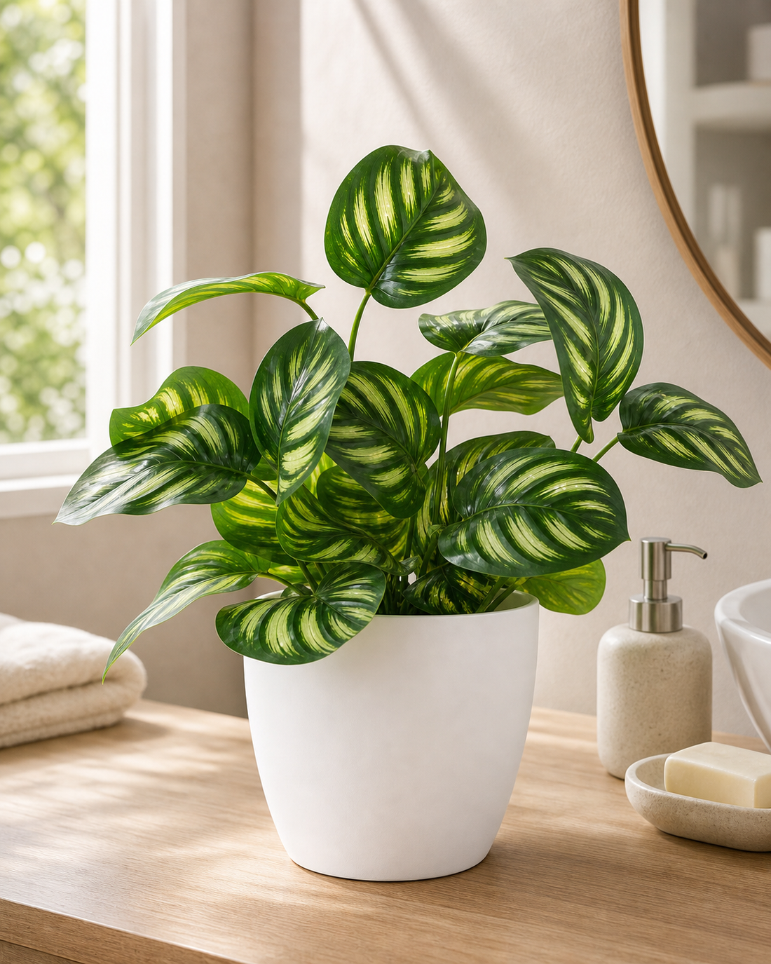 Artificial Potted Plant - White Pot