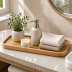 Cozy Haven Bamboo Counter Tray - Large
