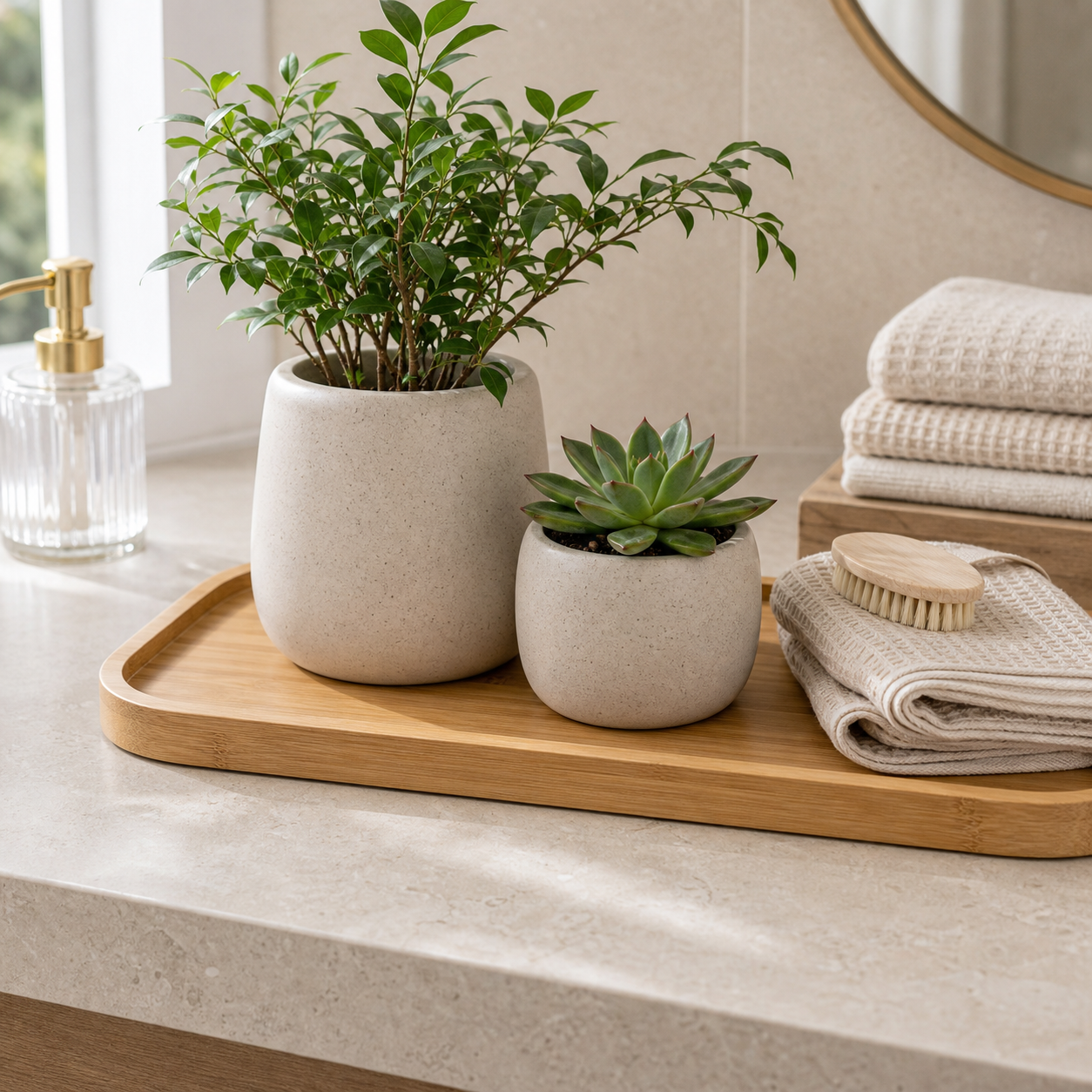Cozy Haven Bamboo Counter Tray - Extra Large
