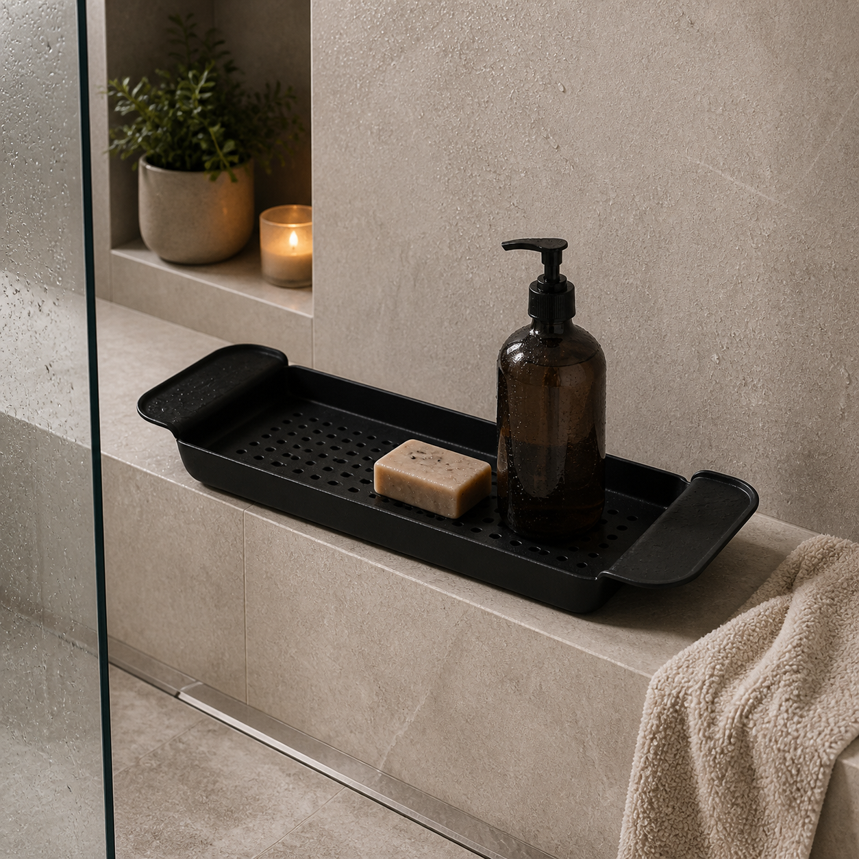Cozy Haven Shower Organizer with Hooks - 3 Tier Hanging Bathroom Caddy lifestyle image 1
