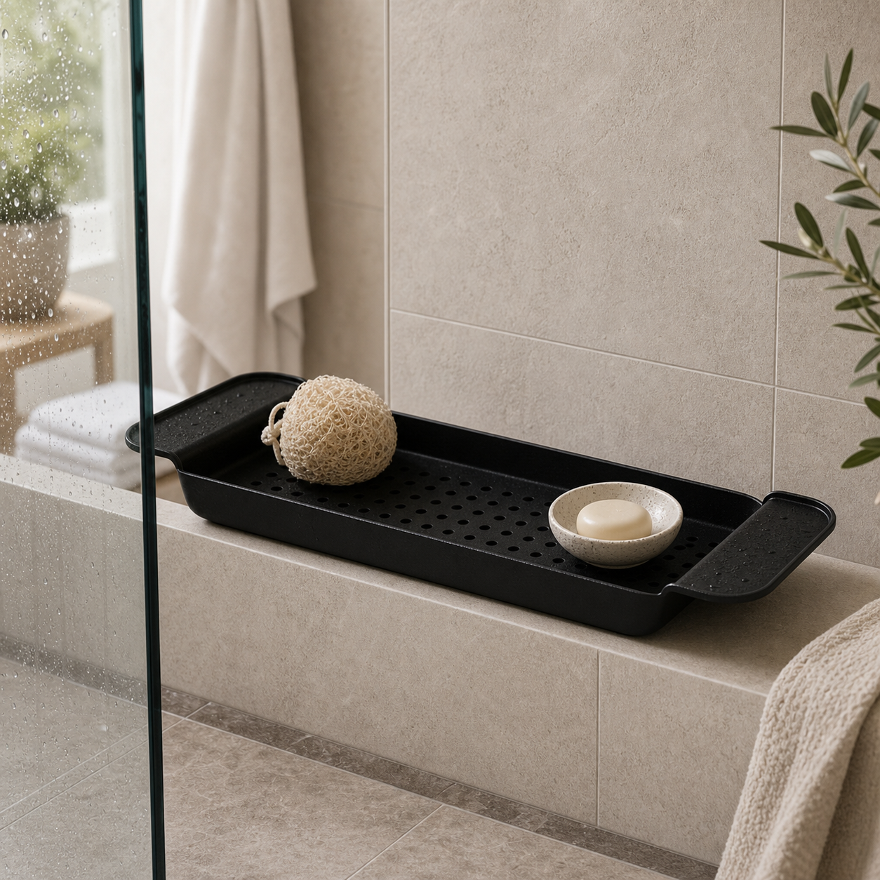 Cozy Haven Shower Organizer with Hooks - 3 Tier Hanging Bathroom Caddy lifestyle image 3