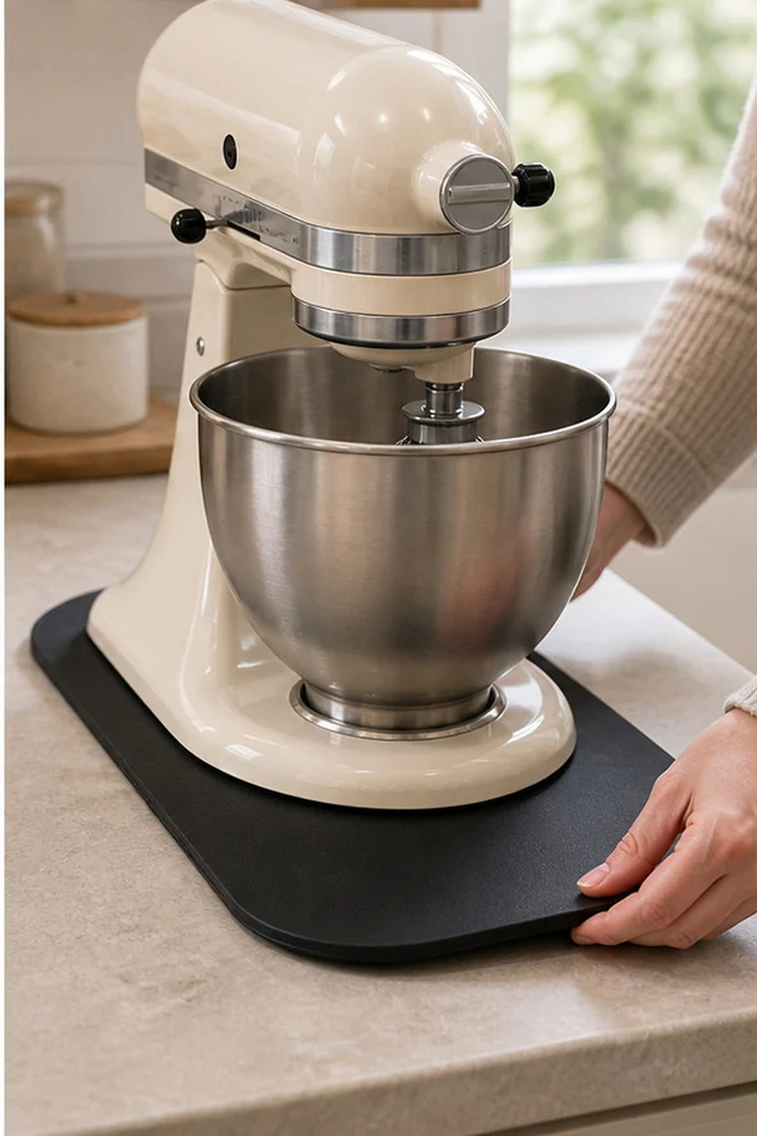 Black Appliance Slider Mat