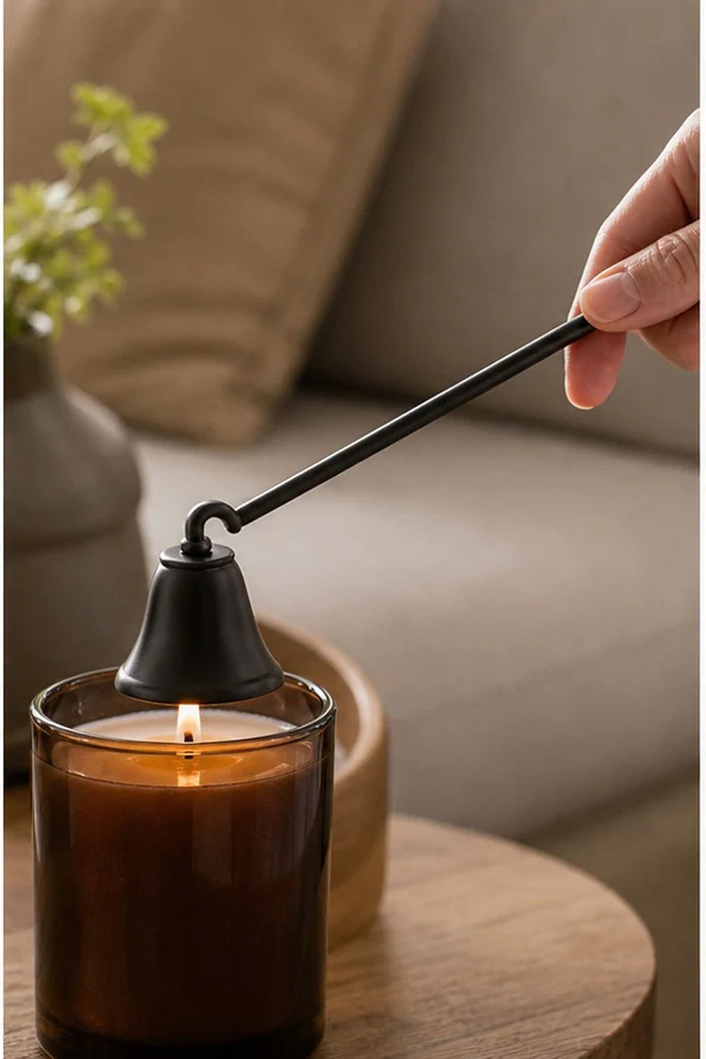 Cozy Haven Black Candle Snuffer lifestyle image 2