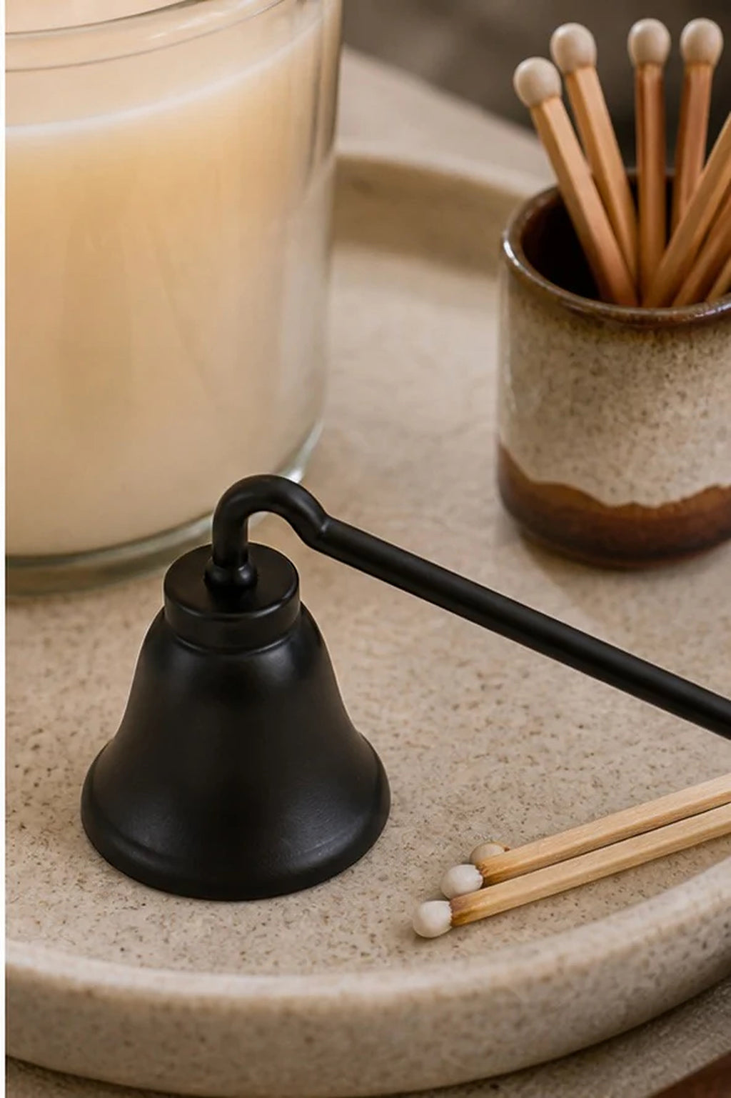 Cozy Haven Black Candle Snuffer lifestyle image 3