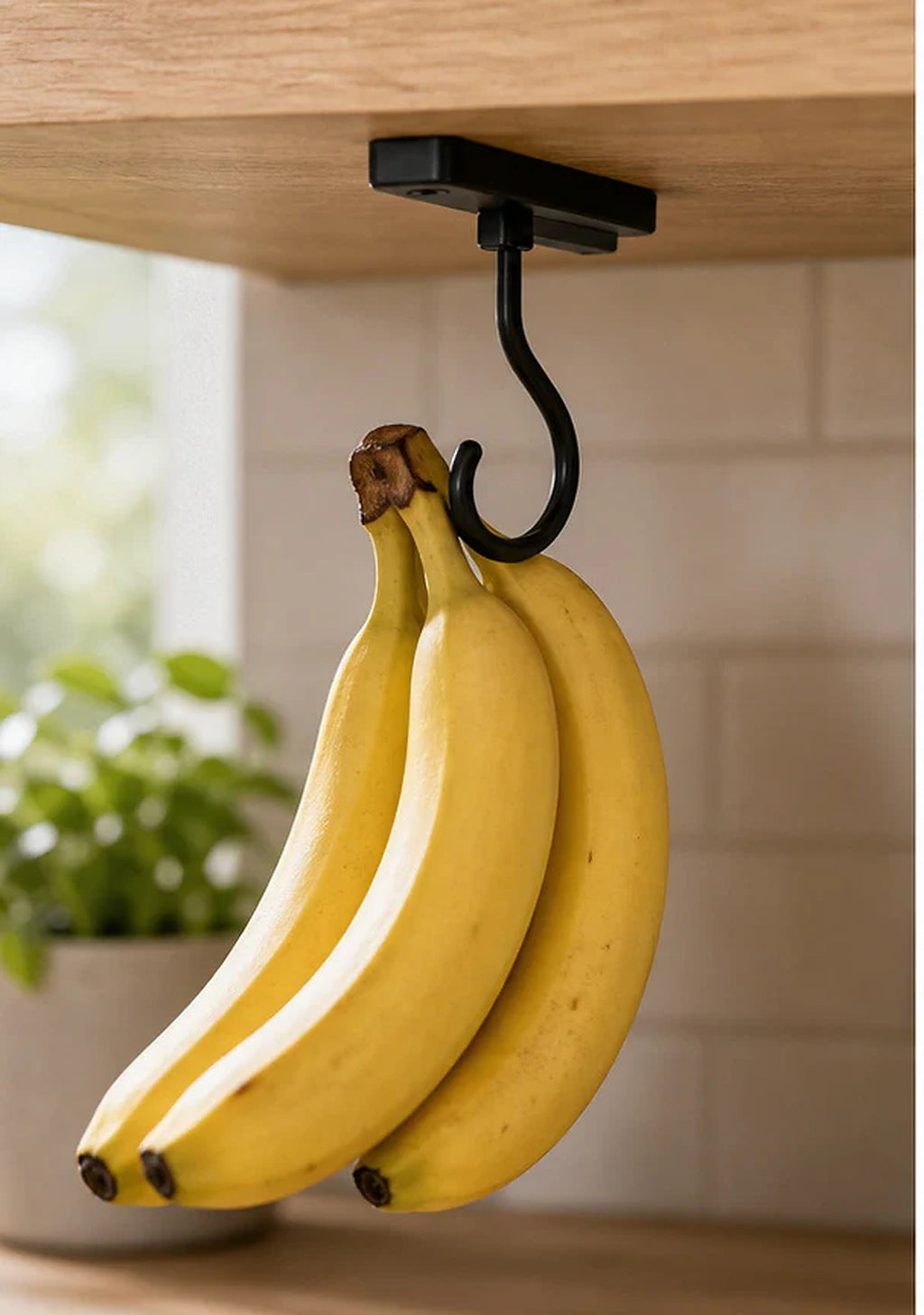 Cozy Haven Black Under-Cabinet Banana Hook lifestyle image 1