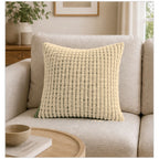 Cozy Haven Bubble Texture Throw Pillow Cover - Beige / 40 x 40 cm, Beige / 45 x 45 cm, Beige / 50 x 50 cm