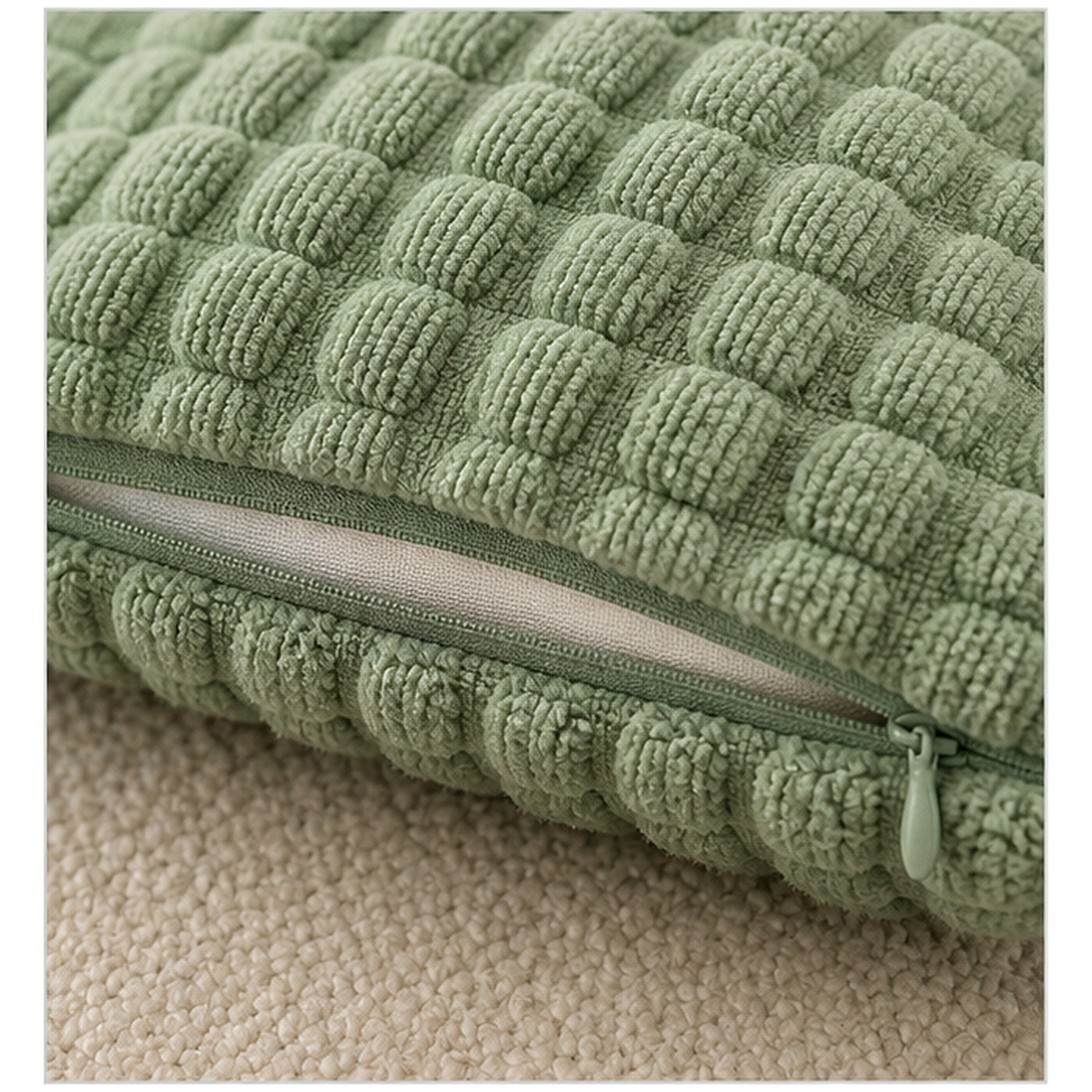 Cozy Haven Bubble Texture Throw Pillow Cover lifestyle image 9