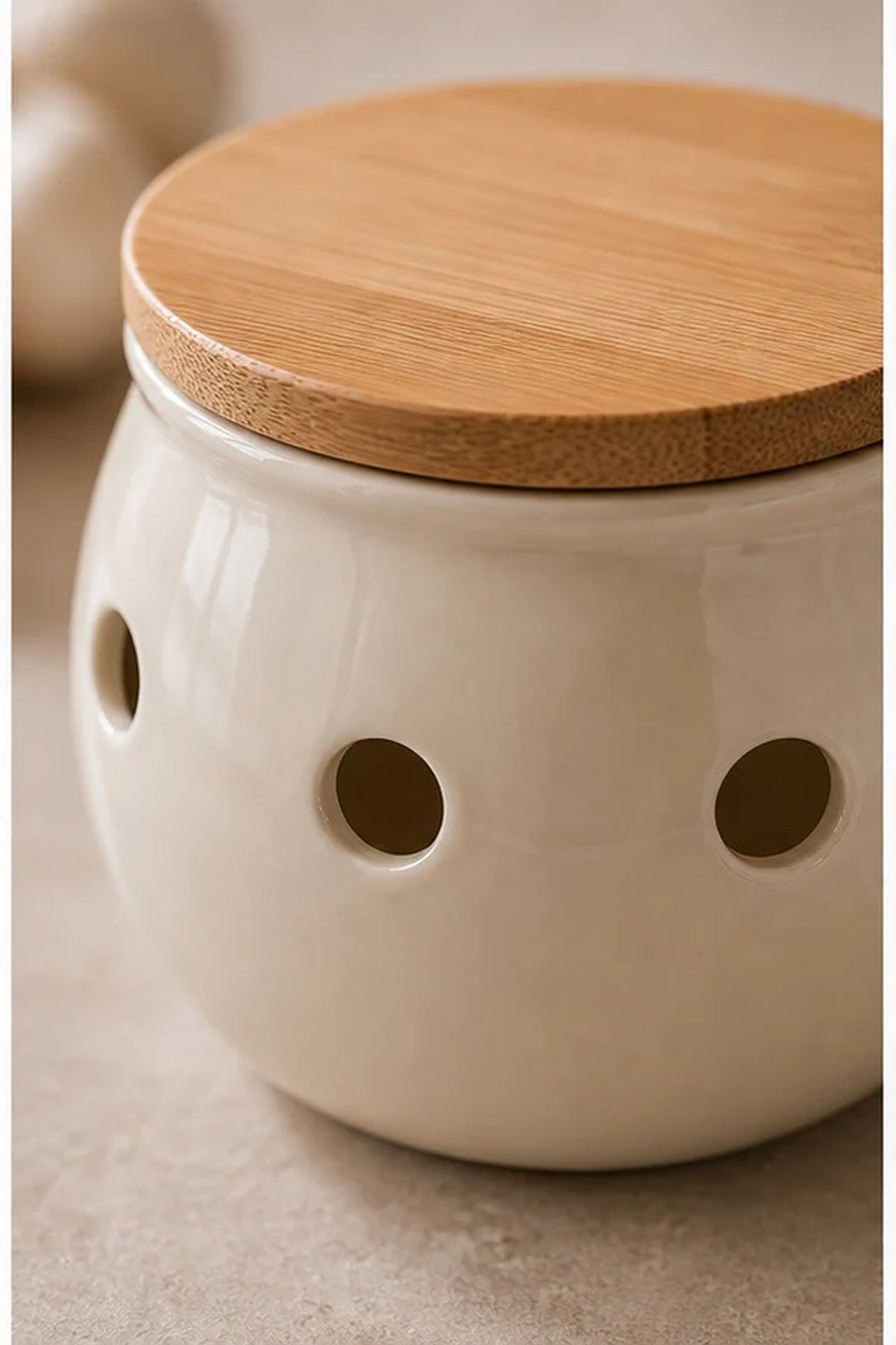 Cozy Haven Ceramic Garlic Storage Keeper lifestyle image 2