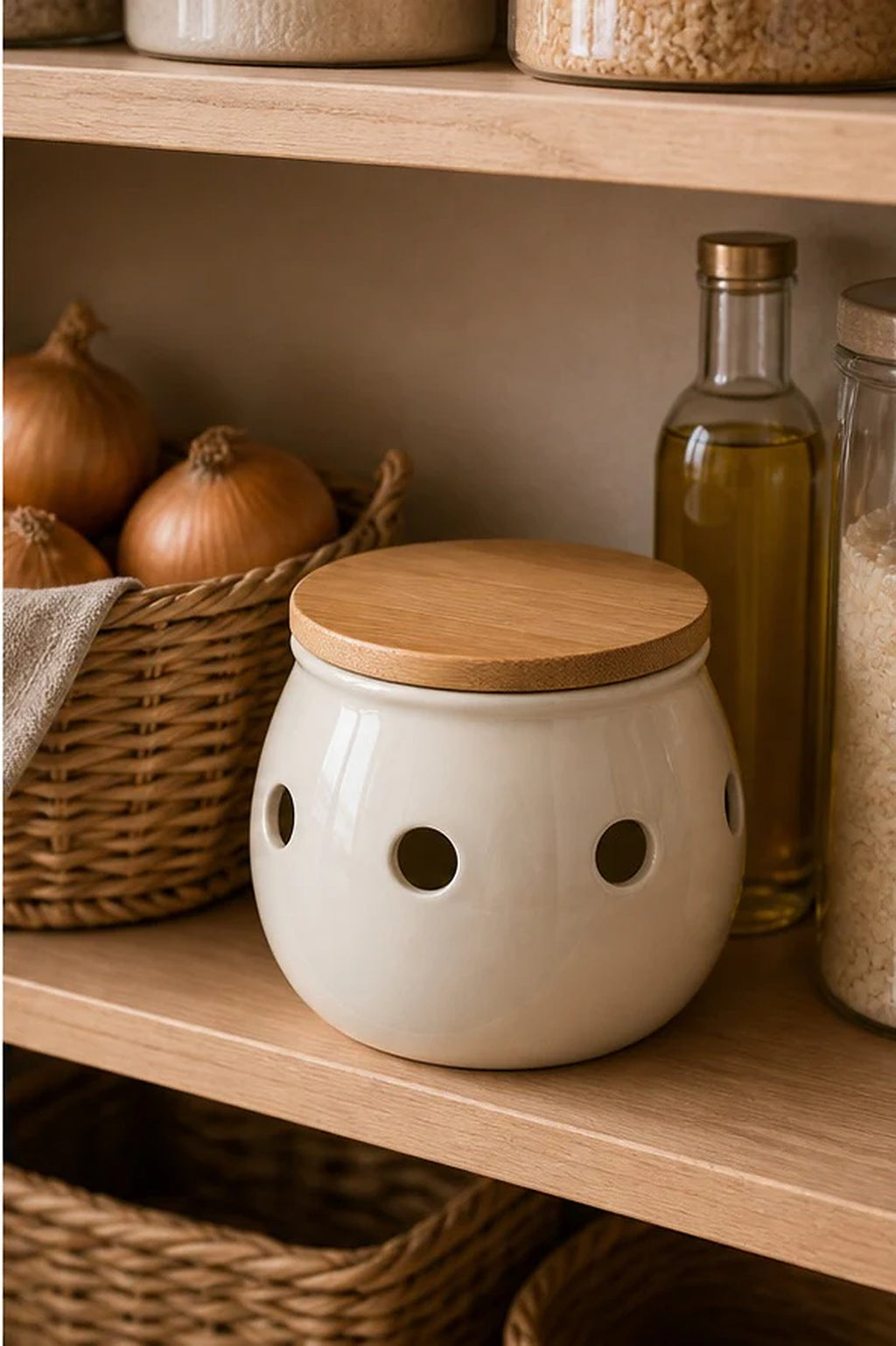 Cozy Haven Ceramic Garlic Storage Keeper lifestyle image 3