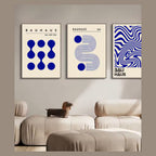 Cozy Haven Bauhaus Geometric Poster Set - Blue Bauhaus Set