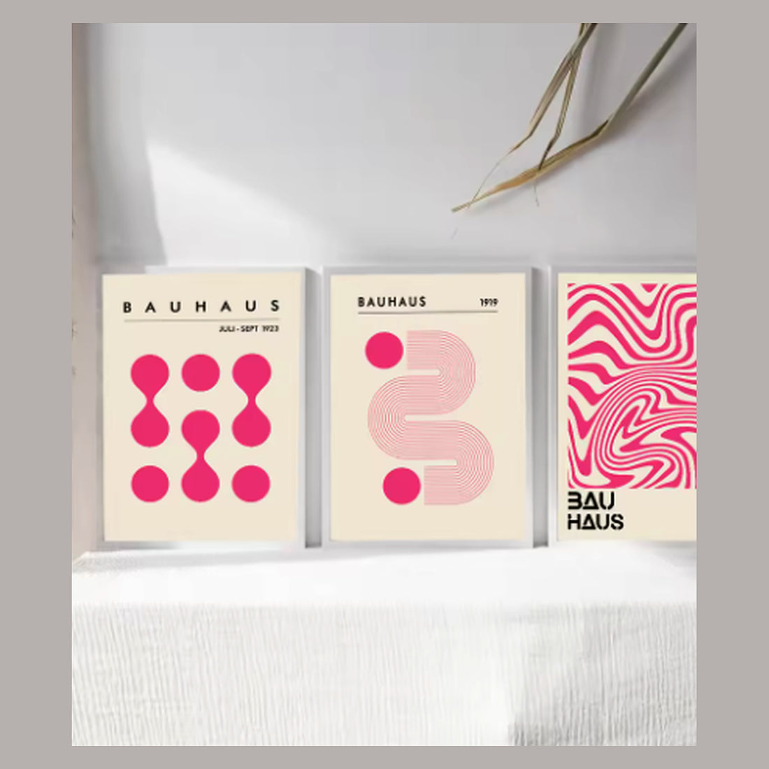 Cozy Haven Bauhaus Geometric Poster Set