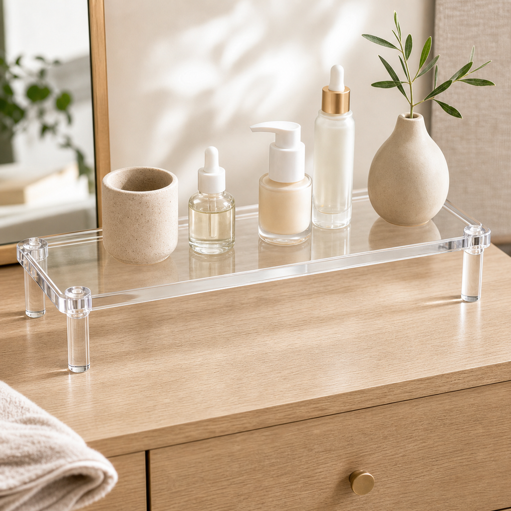 Cozy Haven Clear Acrylic Display Shelf - 1 Tier - 40 x 10 cm