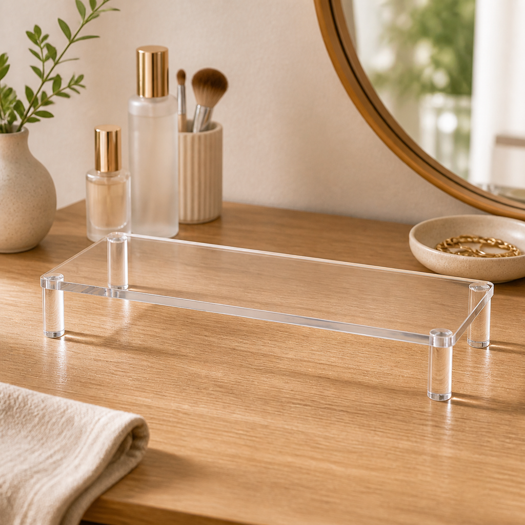 Cozy Haven Clear Acrylic Display Shelf - 1 Tier - 30 x 8 cm B