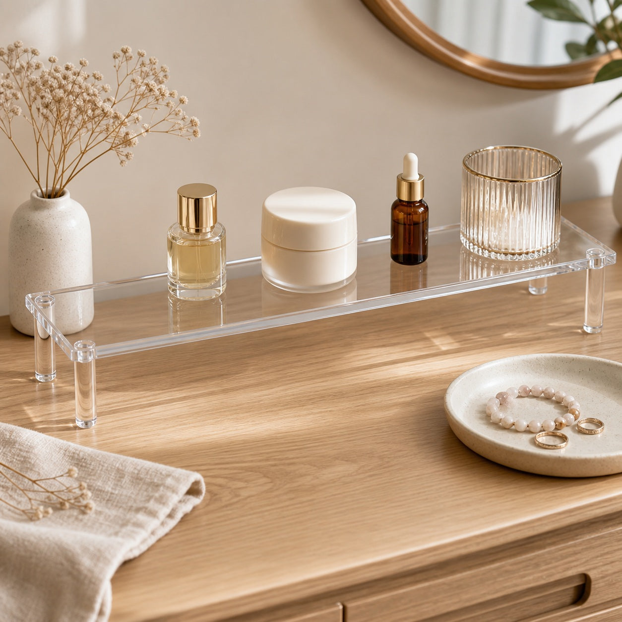 Cozy Haven Clear Acrylic Shelf Riser