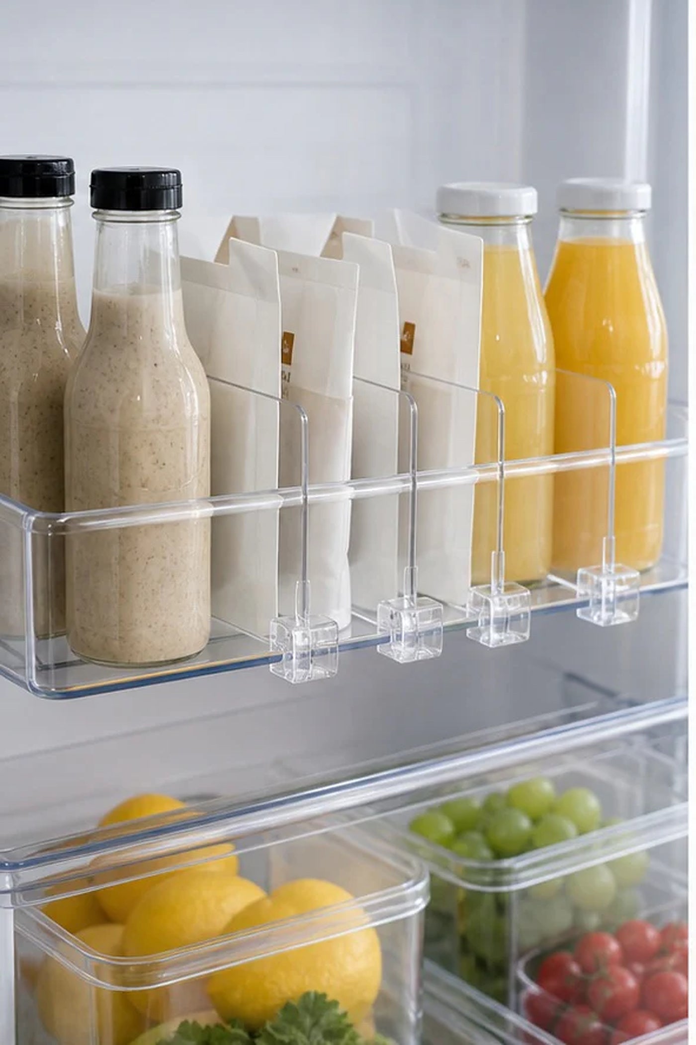 Cozy Haven Clear Fridge Organizer Dividers - 8 Piece Set lifestyle image 1
