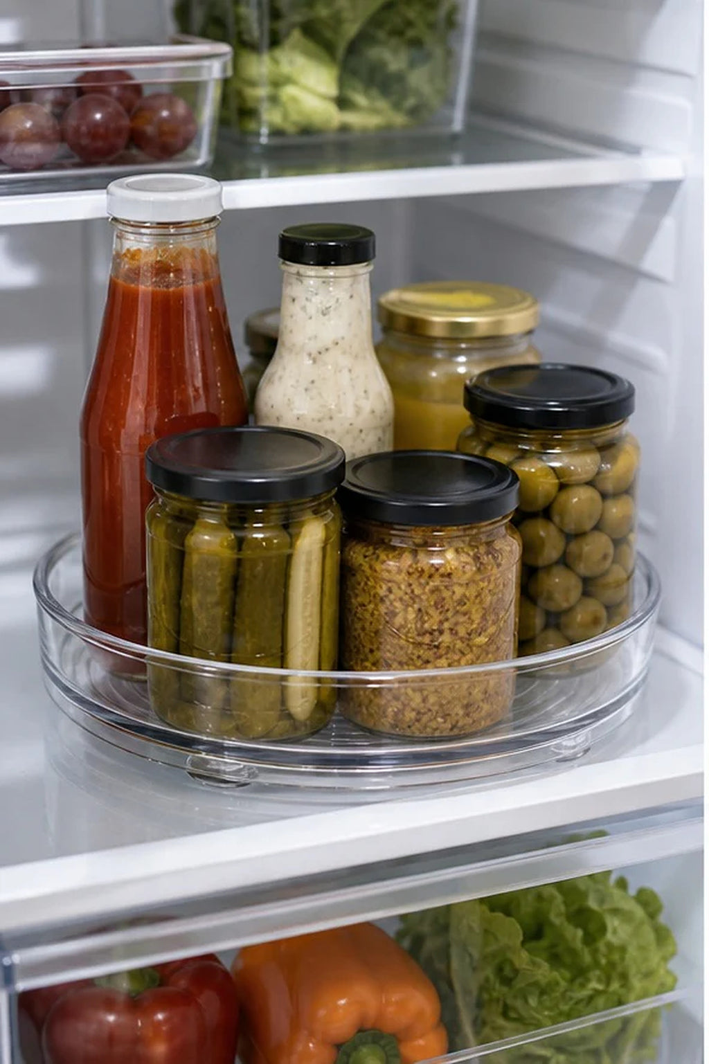 Cozy Haven Clear Refrigerator Lazy Susan lifestyle image 1