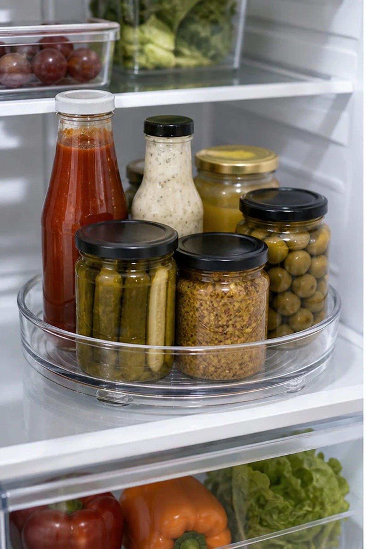 Cozy Haven Clear Refrigerator Lazy Susan lifestyle image 1