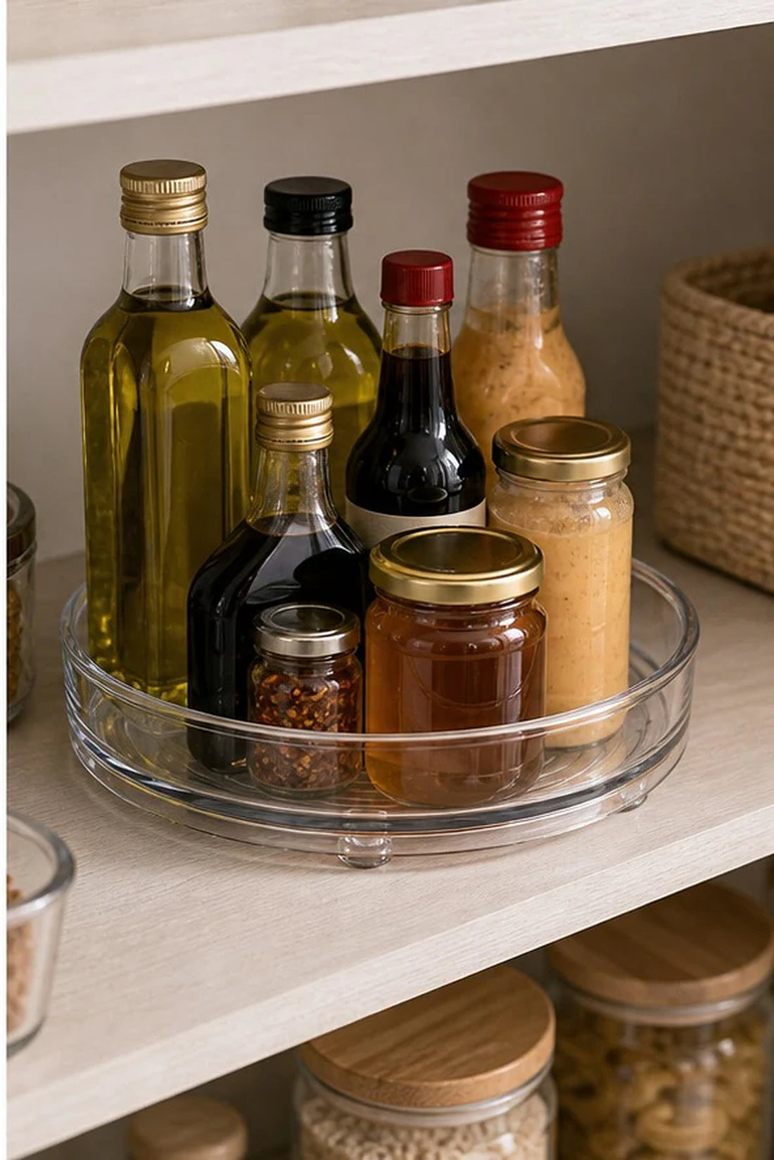 Clear Rotating Refrigerator Lazy Susan