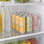Cozy Haven clear refrigerator can basket with drinks