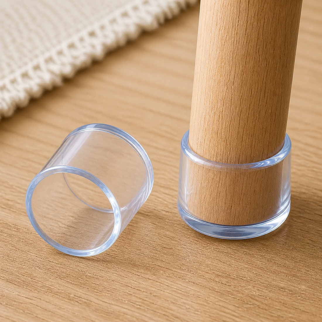 Clear Round Chair Leg Floor Protectors