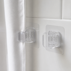 Cozy Haven Clear Shower Curtain Side Clips - transparent clip detail