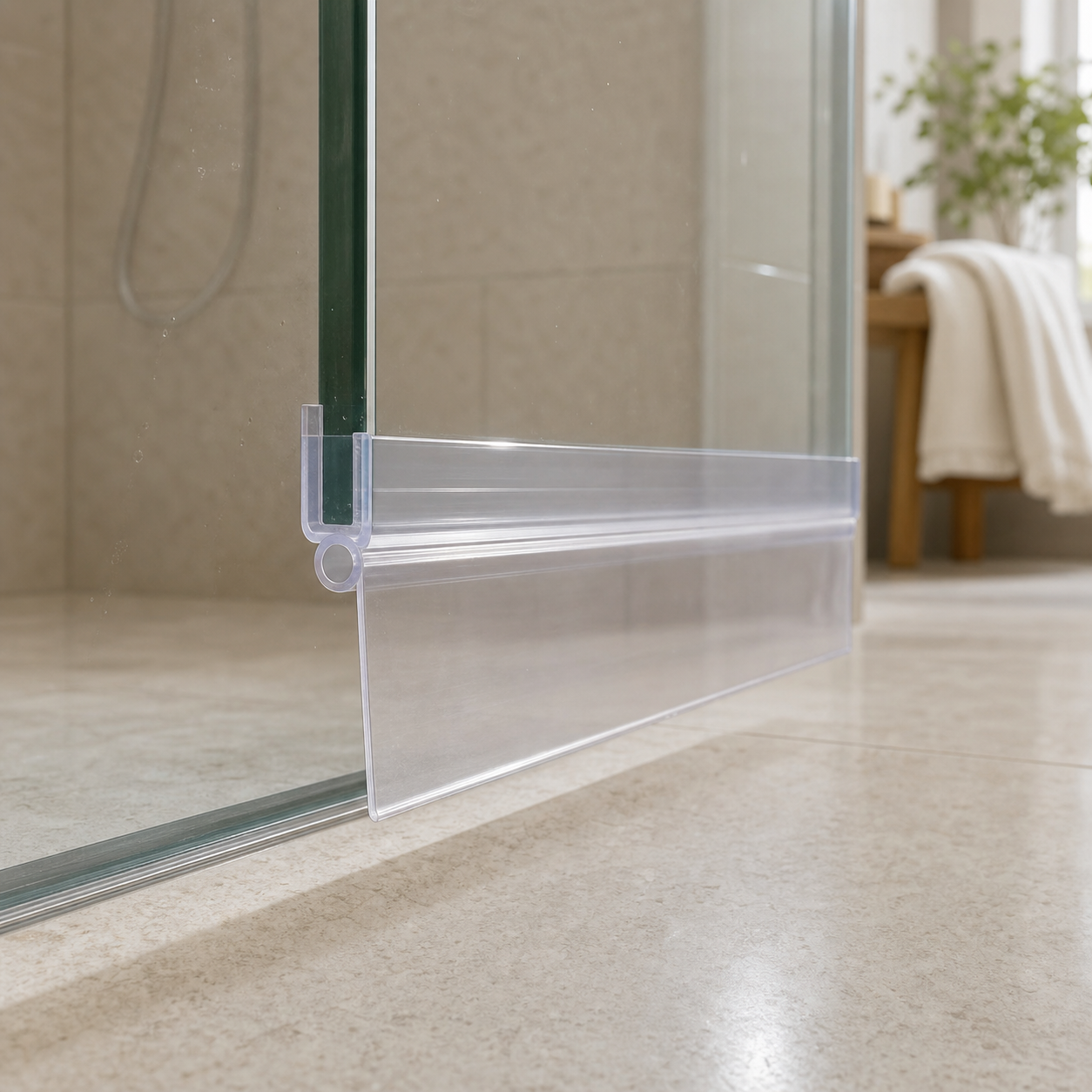 Cozy Haven Clear Shower Screen Seal Strip - 23 mm Gap B