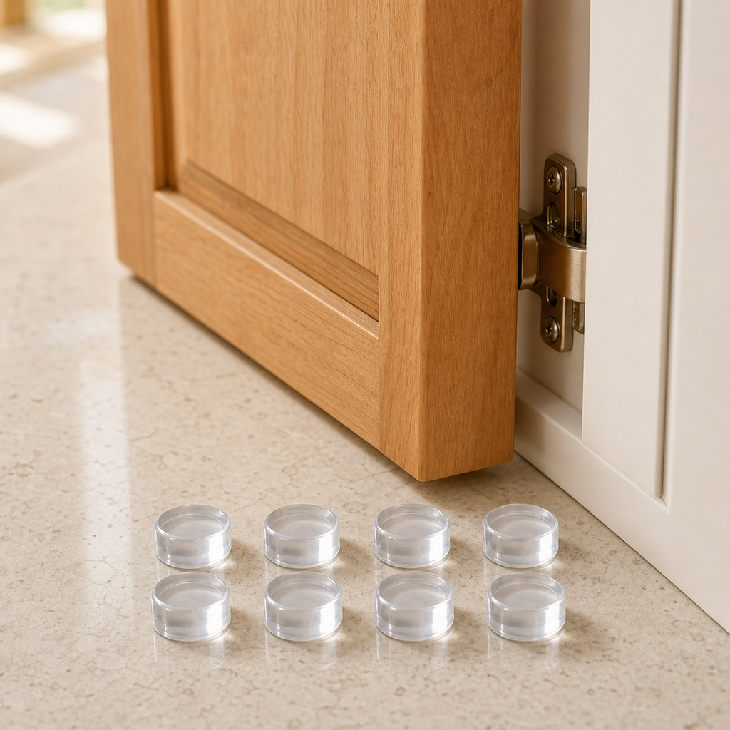 Cozy Haven Clear Silicone Cabinet Door Bumpers - 8 Piece Set — hero view