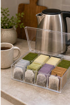Cozy Haven Clear Tea Bag Organizer Box styled kitchen view 3