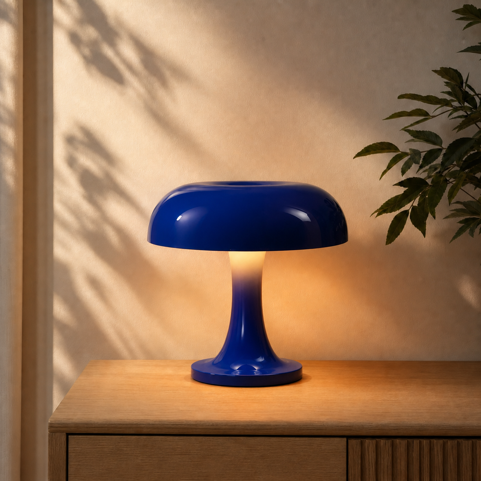 Cozy Haven Dimmable LED Mushroom Table Lamp — Blue — variant-blue view