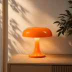 Cozy Haven Dimmable LED Mushroom Table Lamp — Orange — variant-orange view