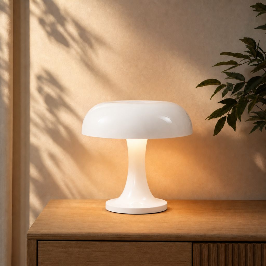 Cozy Haven Dimmable LED Mushroom Table Lamp — White — variant-white view